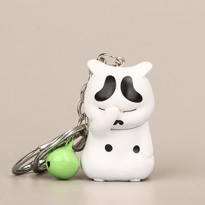 Cute Cat Resin Keychain Pendant for Bags and Gifts