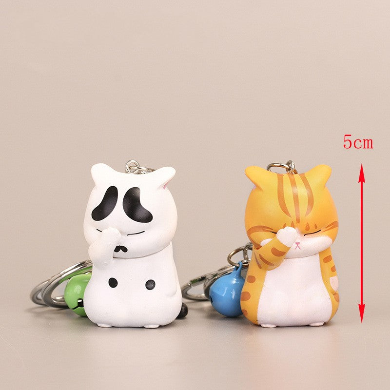 Cute Cat Resin Keychain Pendant for Bags and Gifts