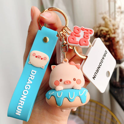 Cute Cartoon Pig Key Ring - Creative Party Pendant