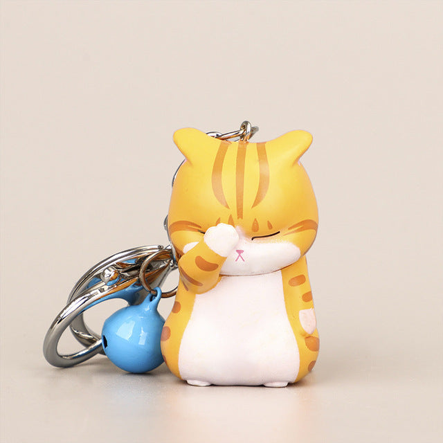 Cute Cat Resin Keychain Pendant for Bags and Gifts