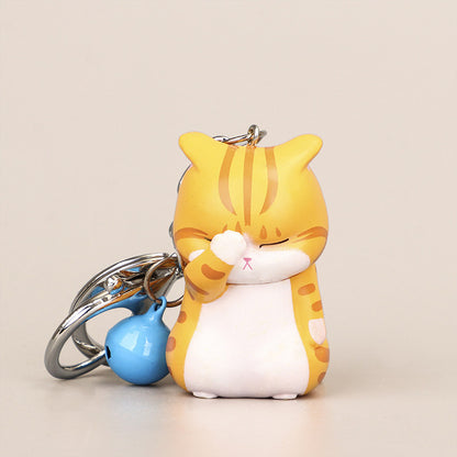 Cute Cat Resin Keychain Pendant for Bags and Gifts