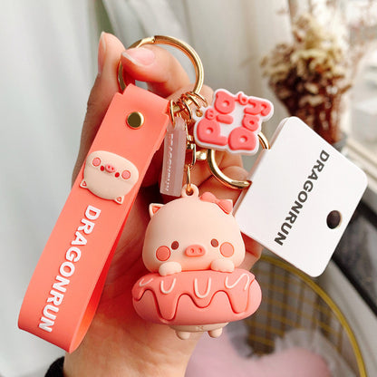 Cute Cartoon Pig Key Ring - Creative Party Pendant