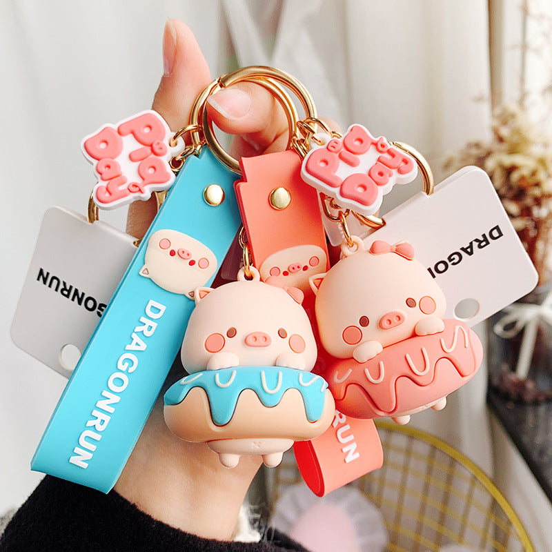 Cute Cartoon Pig Key Ring - Creative Party Pendant