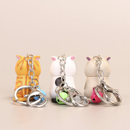 Cute Cat Resin Keychain Pendant for Bags and Gifts