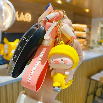 Cute Pig Doll Bag Pendant Keychain Small Gift