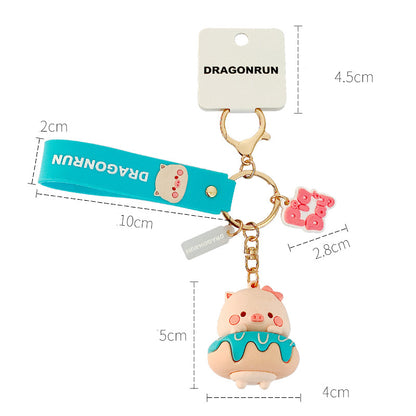 Cute Cartoon Pig Key Ring - Creative Party Pendant
